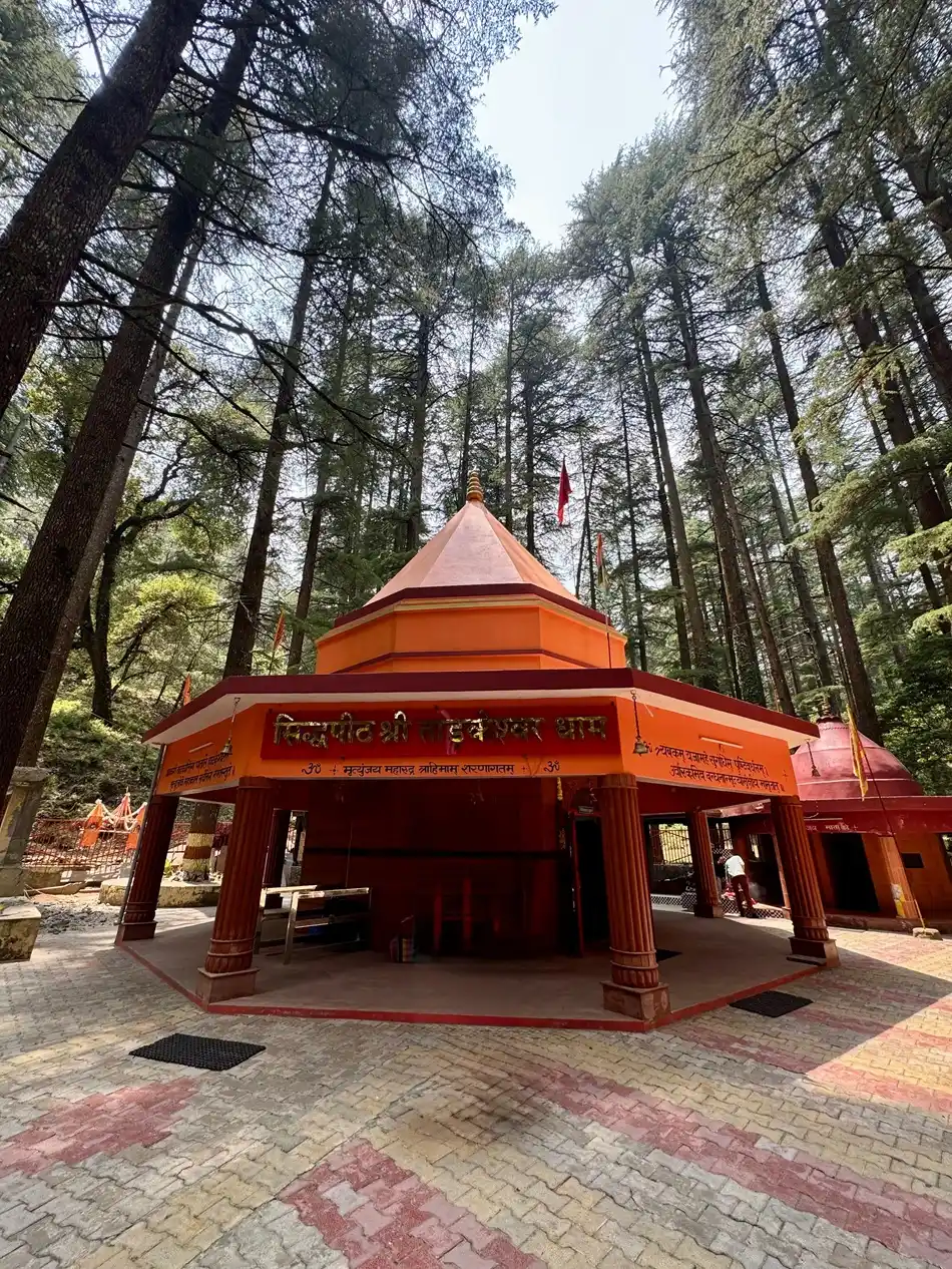 Tadkeshwar Mahadev Temple surrounded by cedar forests in Pauri Garhwal Uttarakhand